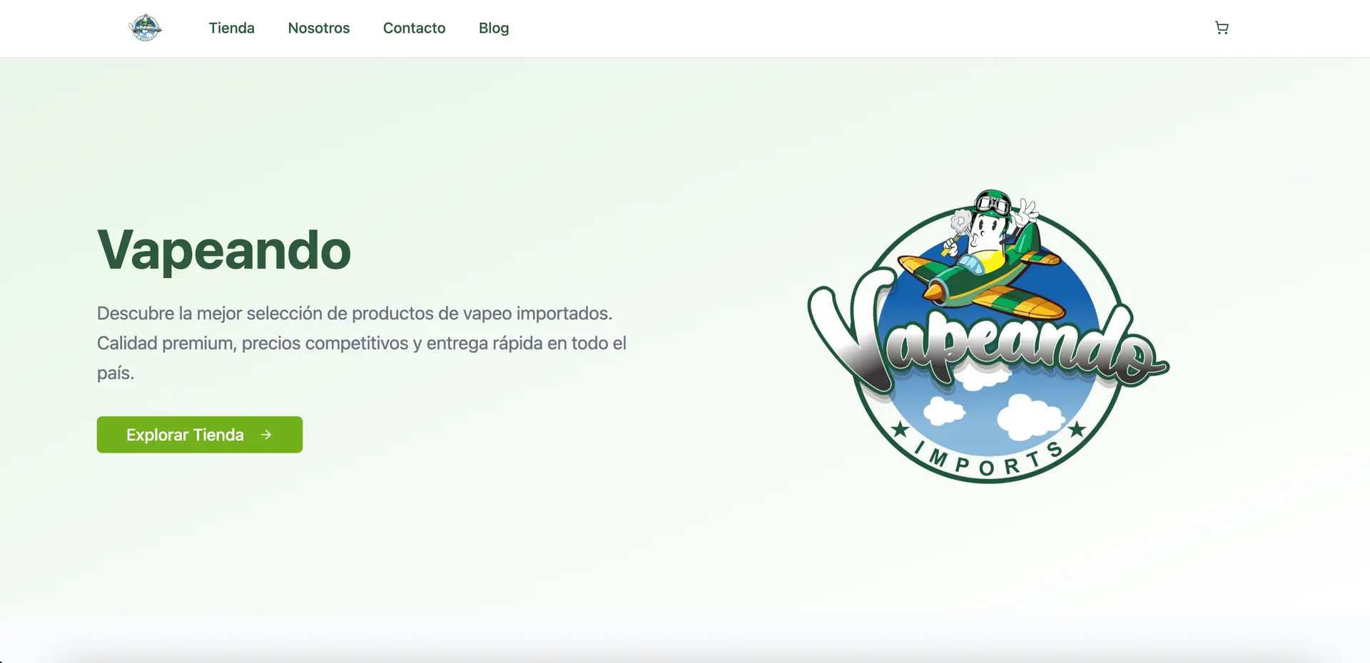 Ecommerce personalizado de Vapeando integrado a ERP comercial con asistente IA y SEO automatizado